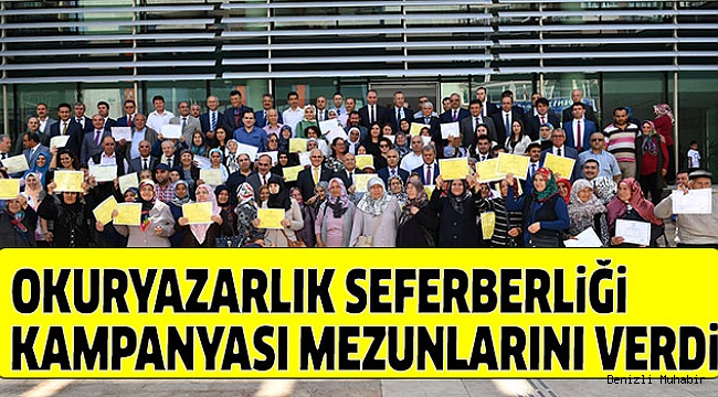 DENİZLİ’DE OKUMA YAZMA SEFERBERLİĞİ SÜRÜYOR