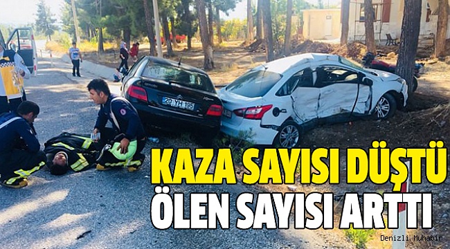 DENİZLİ'DE TRAFİK KAZASI SAYISI DÜŞTÜ