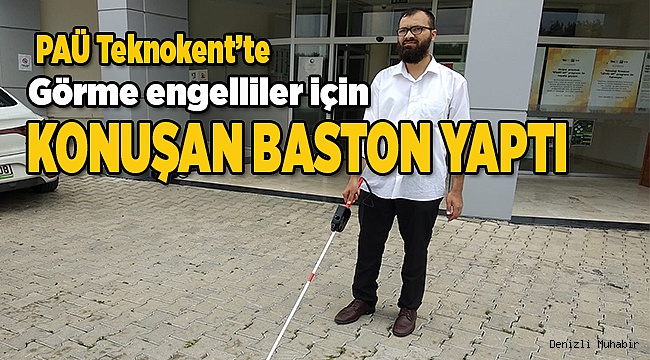 Görme engelliler için konuşan baston geliştirdi