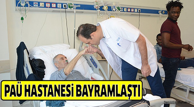 HASTANE YÖNETİMİ HASTA VE PERSONELLE BAYRAMLAŞTI
