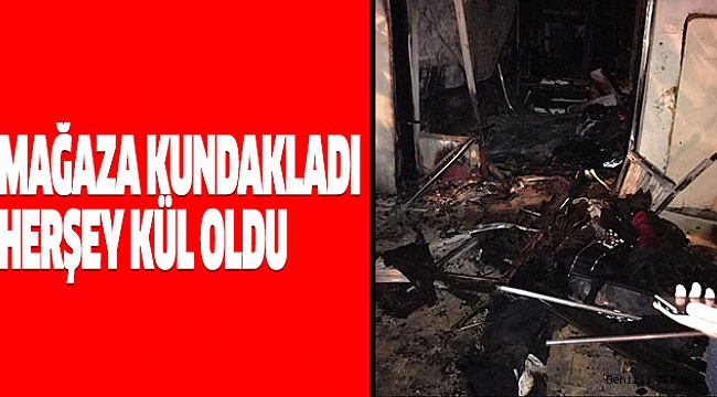 MAĞAZADAKİ TÜM MALZEMELER YANDI