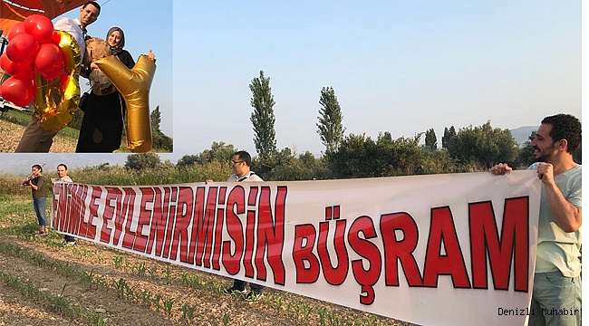 Balon turunun ardından sürpriz evlilik teklifi