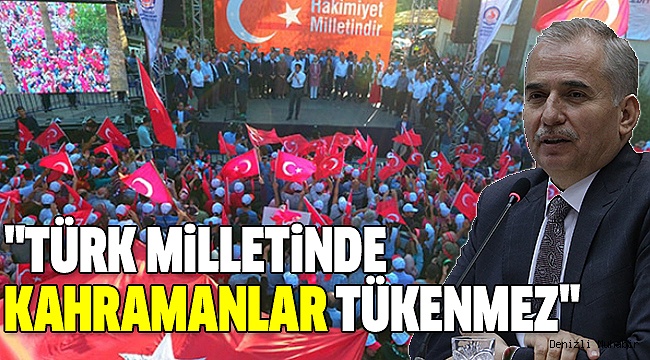 BAŞKAN ZOLAN'IN 15 TEMMUZ MESAJI
