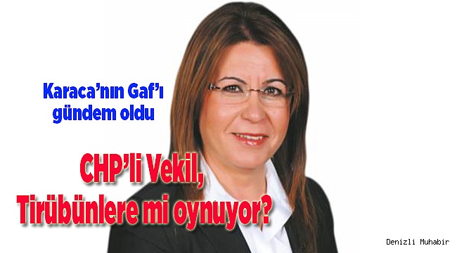 CHP'li vekil Karaca Tirübünlere mi oynuyor?