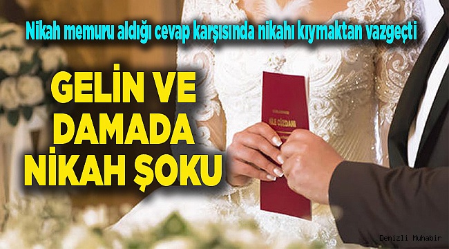 Gelinin cevabı nikahı kıydırmadı