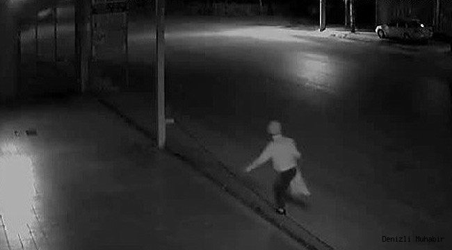 Kümesten tavuk hırsızlığı güvenlik kamerasında