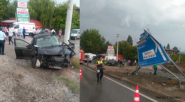 Otomobil yön tabelasına çarptı: 1 ölü