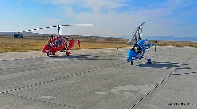 PAMUKKALE'DE GYROCOPTER UÇUŞLARI BAŞLIYOR
