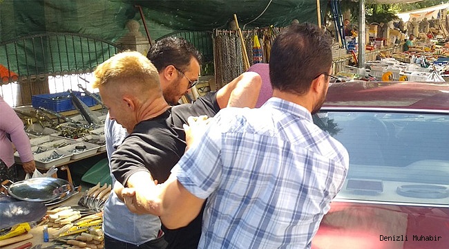 Polisi görünce kaçmak istedi