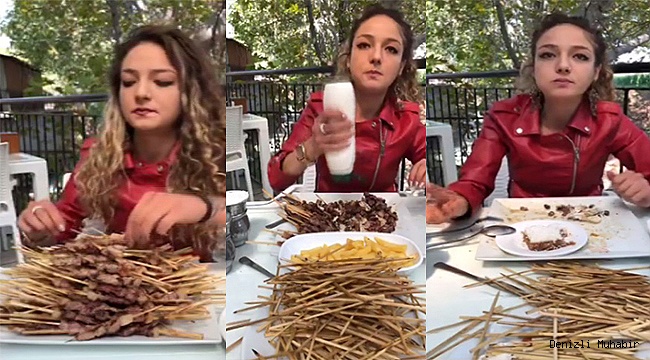 30 dakikada 290 çöp şiş yedi 15 bin lira kazandı