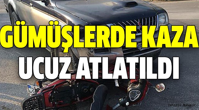 GÜMÜŞLER BULVARI'NDA TRAFİK KAZASI:1 YARALI