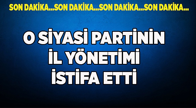 PARTİ İL YÖNETİMİ İSTİFA ETTİ