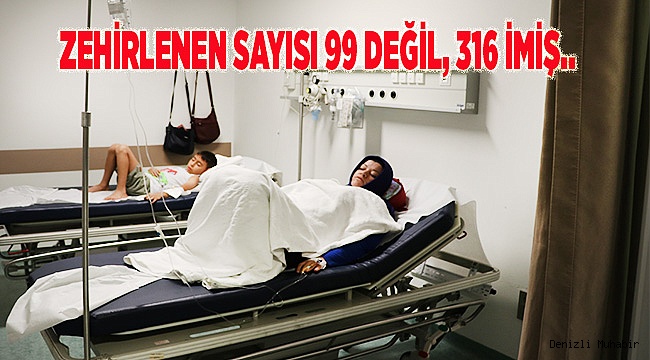 ZEHİRLENEN SAYISI 99 DEĞİL, 316 İMİŞ