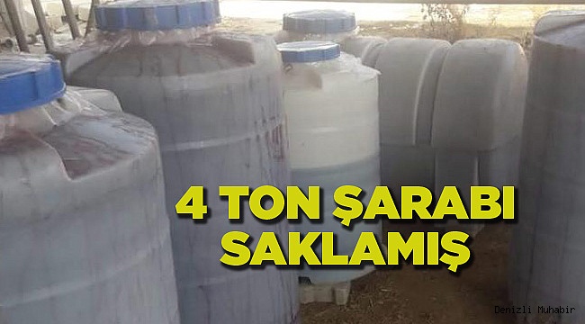 BAHÇESİNDEN 4 TON ŞARAP ÇIKTI