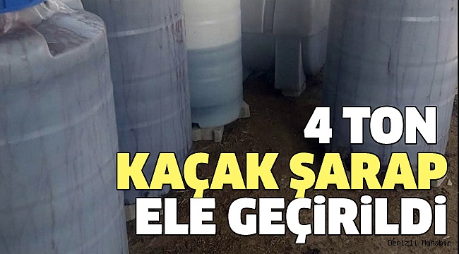 ÇİVRİL’DE KAÇAK ŞARAP OPERASYONU