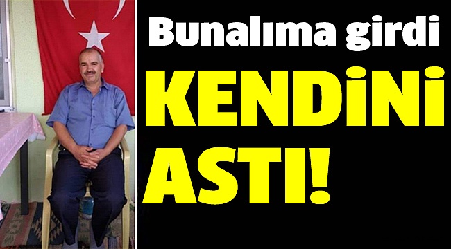 EVİNİN ÇATISINA KENDİNİ ASTI