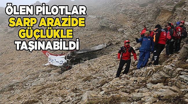 2096 rakımda kayalıklara çarpmış