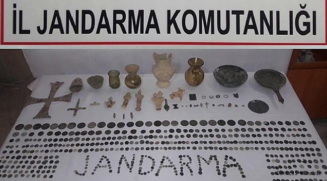 ACIPAYAM’ DA 558 PARÇA TARİHİ ESER ELE GEÇİRİLDİ