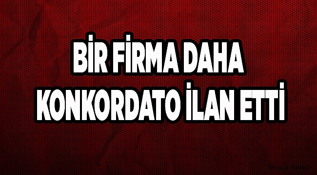 BİR FİRMA DAHA KONKORDATO İLAN ETTİ