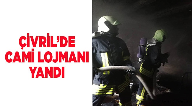 Denizli'de cami lojmanı yandı