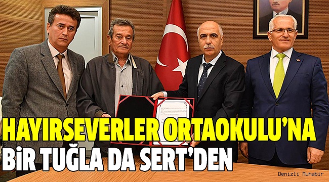 HAYIRSEVER SERT 168 BİN LİRA BAĞIŞ YAPTI