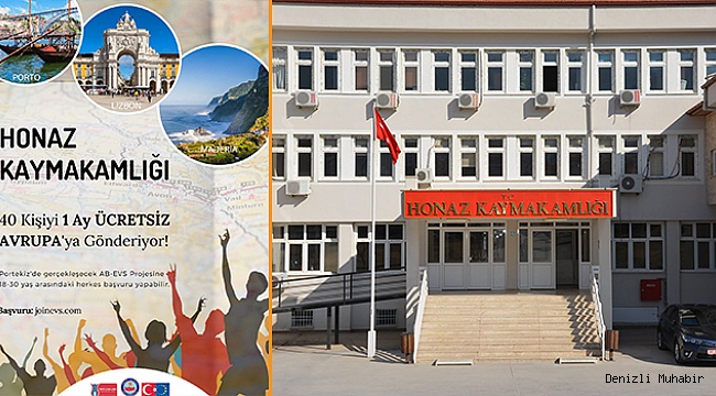 HONAZ KAYMAKAMLIĞI'NDAN AB PROJE BAŞARISI
