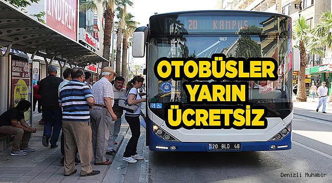 Büyükşehir otobüsleri 15 Aralık Cumartesi günü ücretsiz