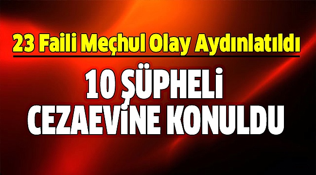 ÇALINAN MALZEMELER SAHİPLERİNE TESLİM EDİLDİ