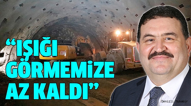 HONAZ TÜNELİ’NİN YÜZDE 80’İ TAMAMLANDI