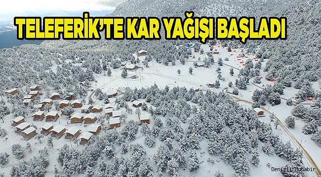 TELEFERİK'TE KAR YAĞIŞI BAŞLADI