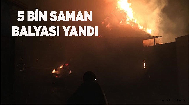5 bin saman balyası yandı