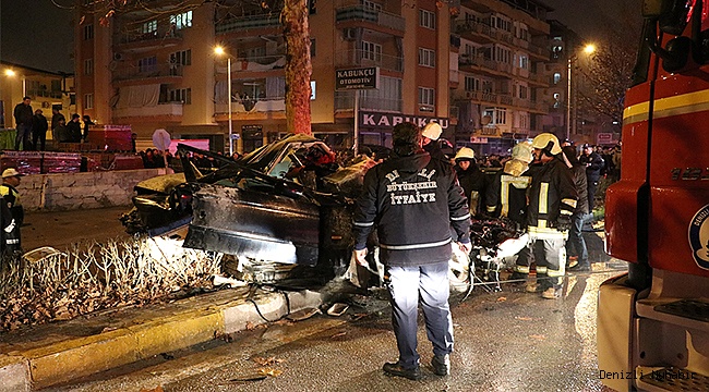 AŞIRI HIZ VE YAĞIŞ FACİASI: 1 ÖLÜ 3 YARALI