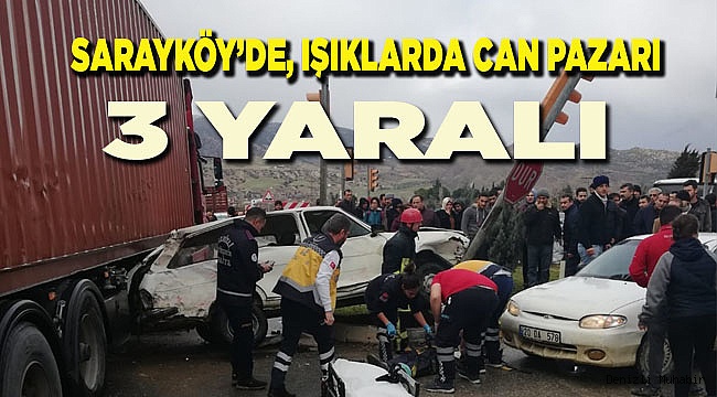 Denizli'de trafik kazası: 3 yaralı