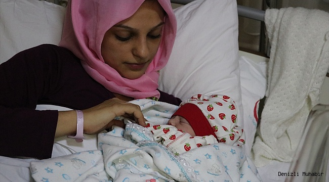Denizli'de yılın ilk bebeği "Fatma Buğlem" oldu 