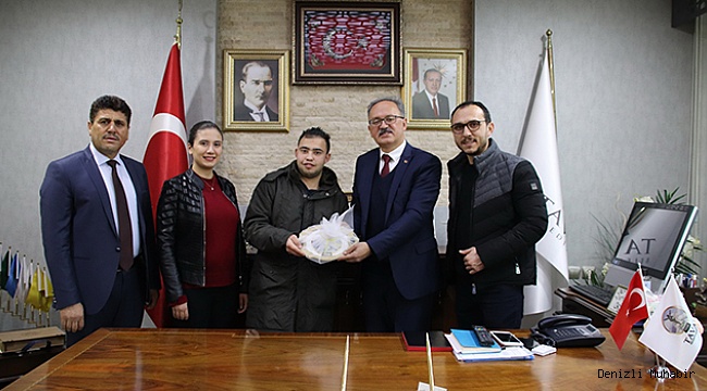 EL EMEĞİ GÖZ NURUYLA BAŞKAN AKYOL'A ZİYARET