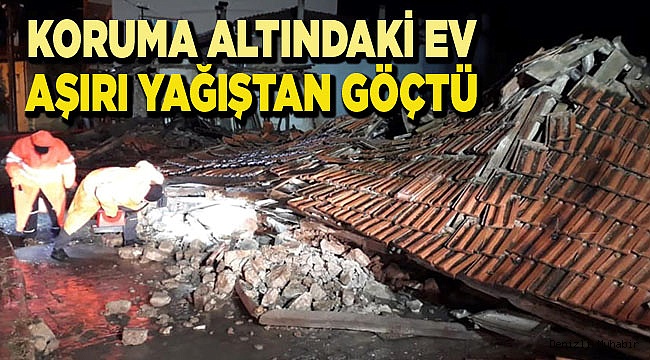 İKİ KATLI BİNA YAĞIŞA DAYANAMADI