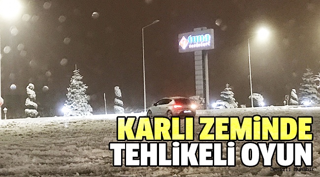 KARLI ZEMİNDE "DRİFT" DENEDİLER