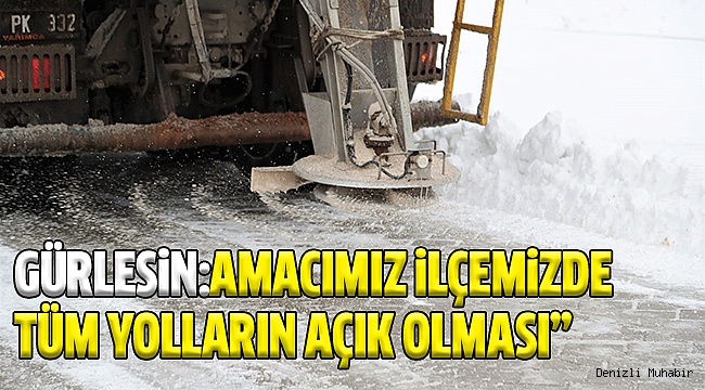 PAMUKKALE’DE KARLA MÜCADELE SÜRÜYOR