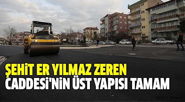 YENİLENEN CADDEYE BİN 200 TON ASFALT DÖKÜLDÜ