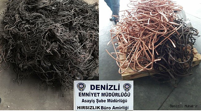 700 KİLO BAKIR ÇALDILAR