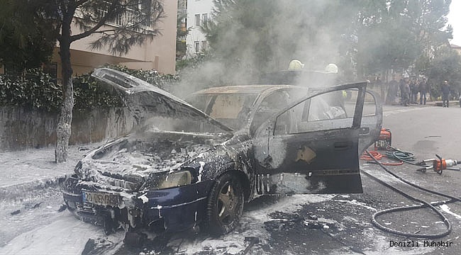 Seyir halinde cayır cayır yandı