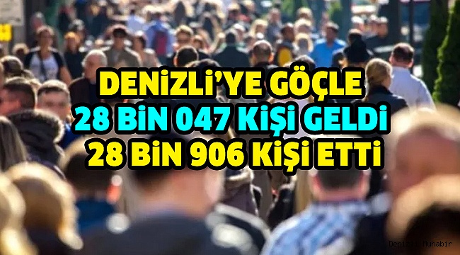 TÜİK DENİZLİ'NİN GÖÇ RAKAMLARINI AÇIKLADI