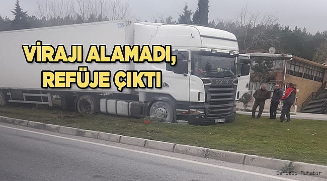 VİRAJI ALAMADI, REFÜJE ÇIKTI