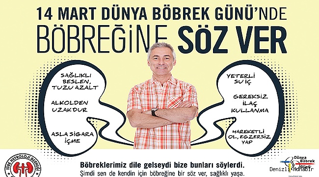 “böbreğine söz ver, sağlıklı yaşa”