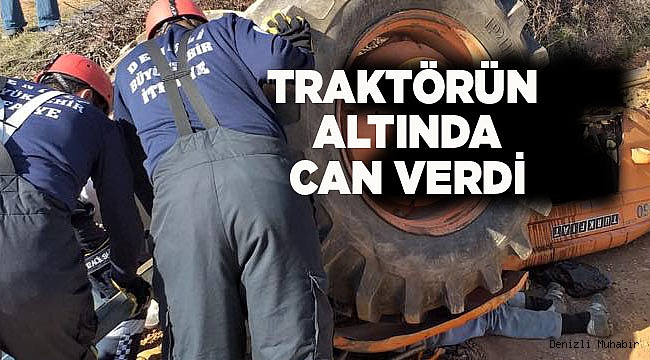 ÇAL'DA TRAKTÖR CAN ALDI