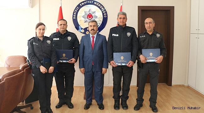 DENİZLİ EMNİYETİ BAŞARILI PERSONELİNİ ÖDÜLLENDİRDİ