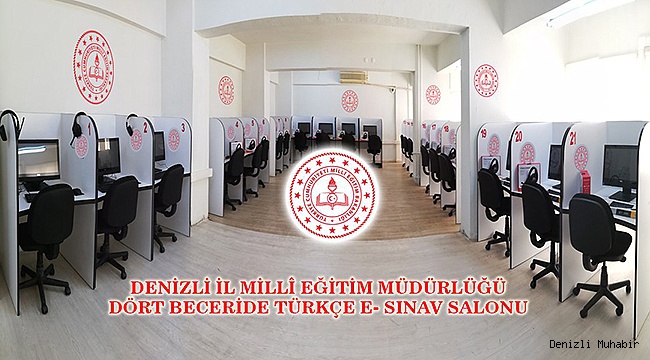 DÖRT BECERİDE TÜRKÇE E-SINAV SALONU İLK SINAVA HAZIR