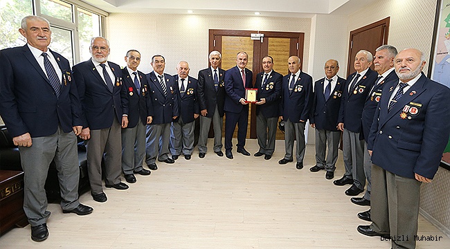 GAZİLERDEN, BAŞKAN GÜRLESİN'E TEŞEKKÜR ZİYARETİ