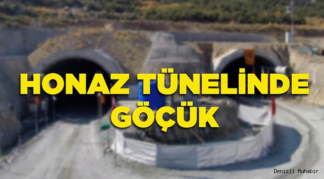 Honaz Tünelinde göçük