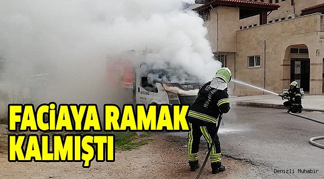 LPG TÜPÜ YÜKLÜ KAMYONET YANDI